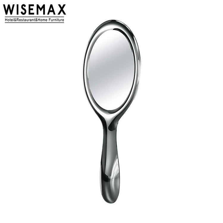 Modern Luxury Spoon-Shaped Silver Stainless Steel Wall Mirror