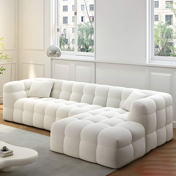 Tufted Bouclé Bubble Sofa