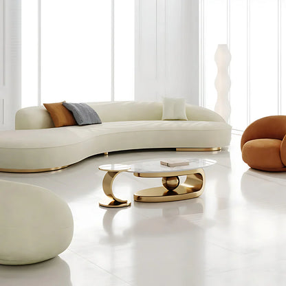 Evo Nordic Velvet Curve Sofa Set