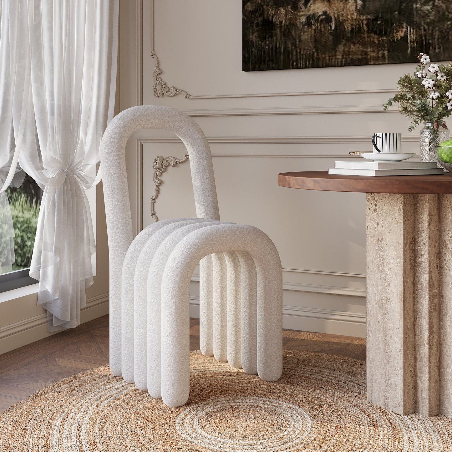 Aurora Bouclé Lounge Chair