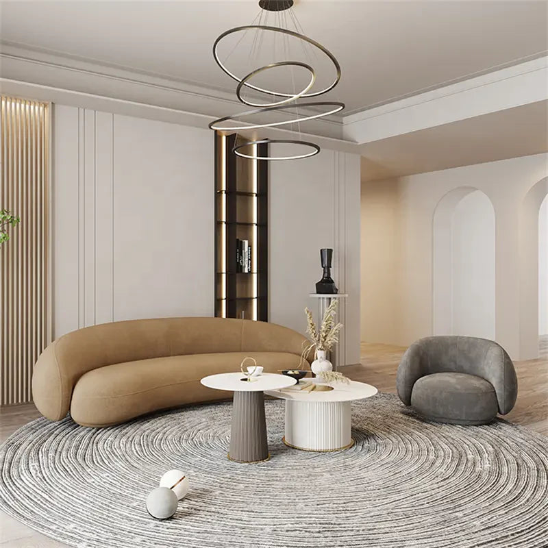 Elara Curved Bouclé Sofa