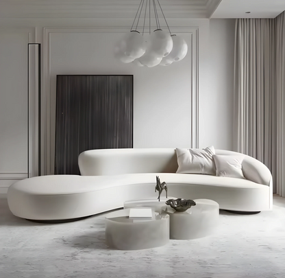Evo Nordic Velvet Curve Sofa Set