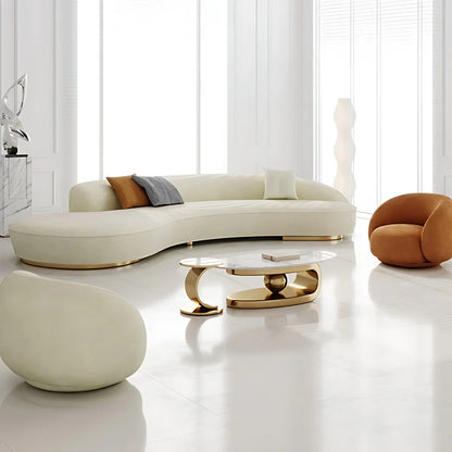 Evo Nordic Velvet Curve Sofa Set