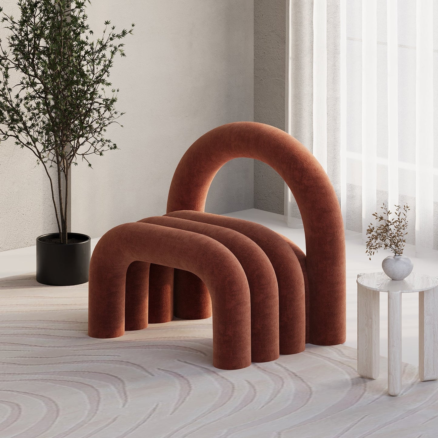 Arco Velvet Accent Chair