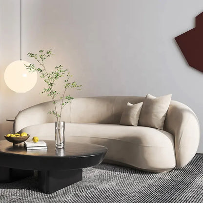 Elara Curved Bouclé Sofa