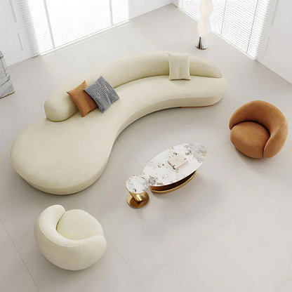 Evo Nordic Velvet Curve Sofa Set