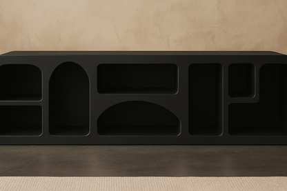 Sculpted Microcement TV Console