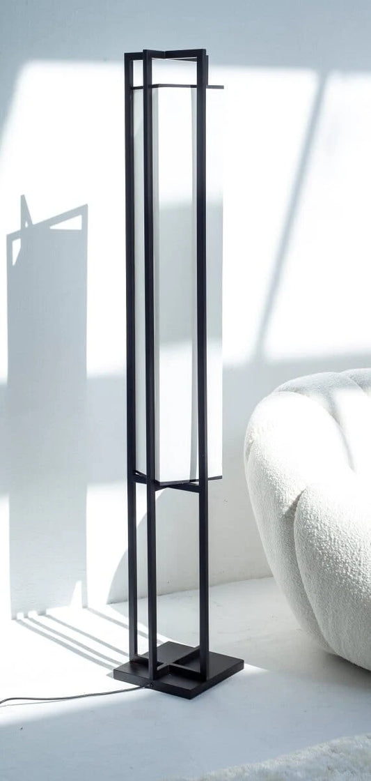 Japanese Retro Black Frame Floor Lamp