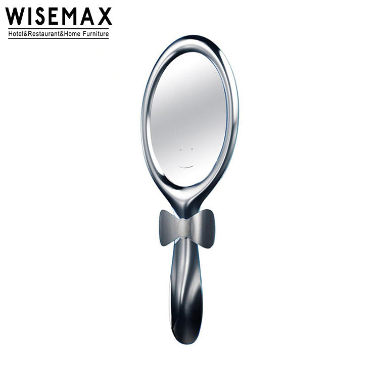 Modern Luxury Spoon-Shaped Silver Stainless Steel Wall Mirror
