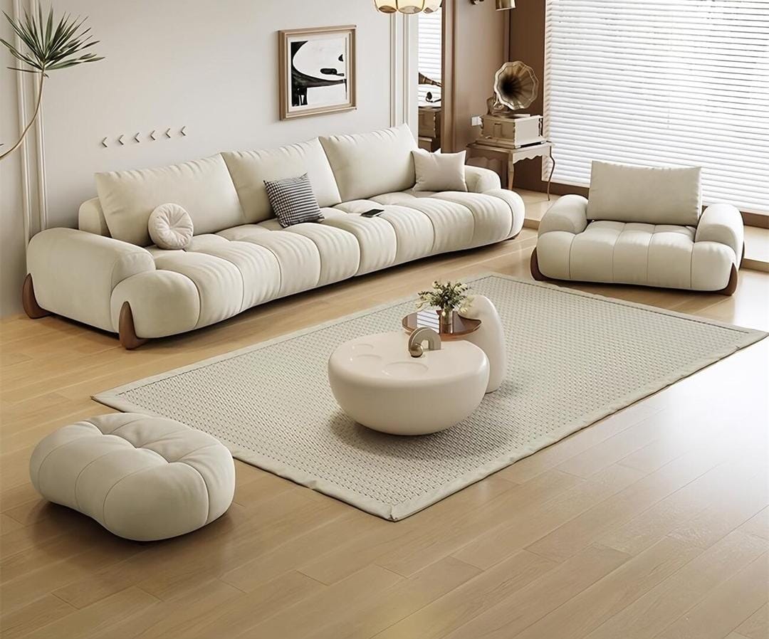 Full Sofa Set 1 (Footstool + Single Seat + 2S Sofa + 3S Sofa)