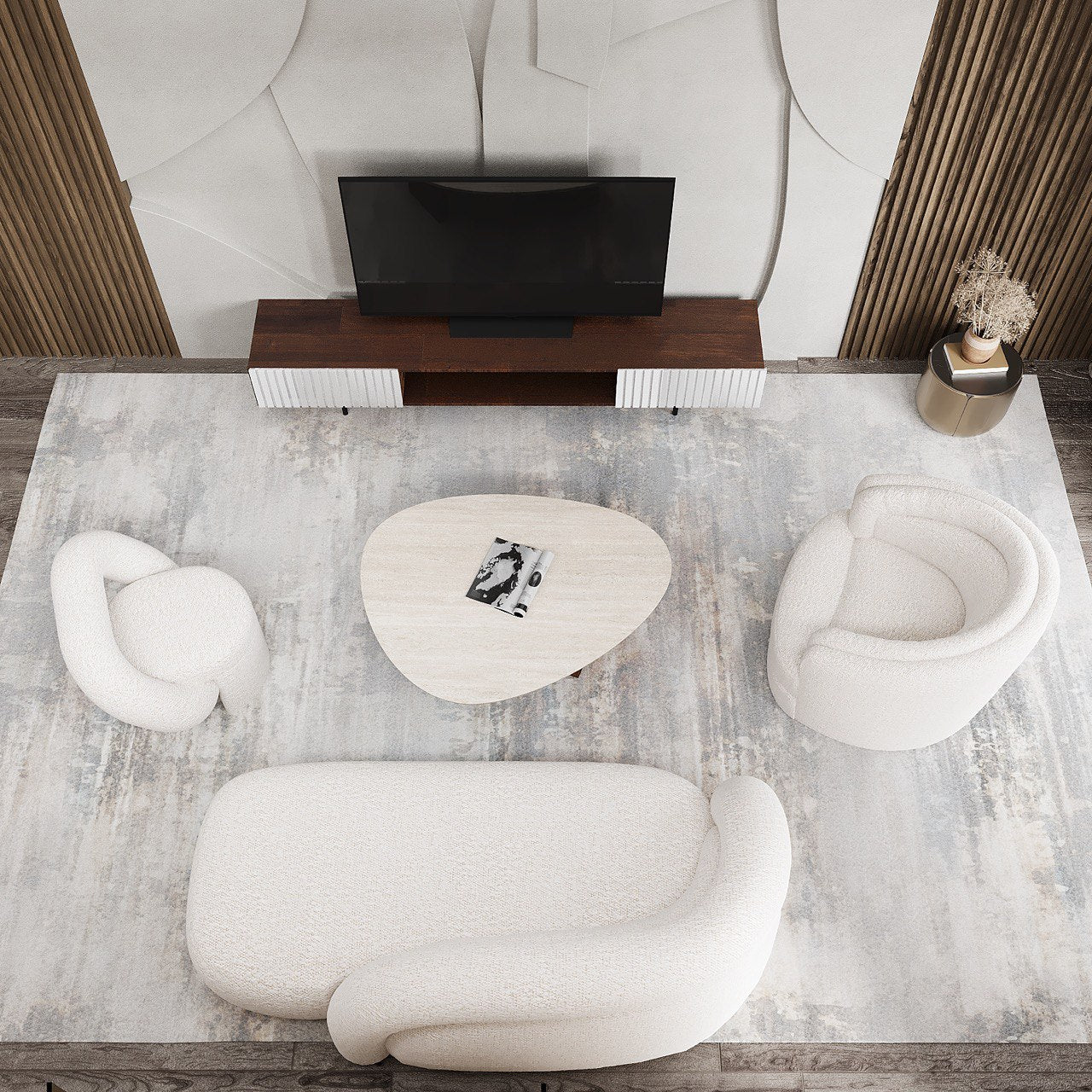 Ring Armchair – Off-White Bouclé