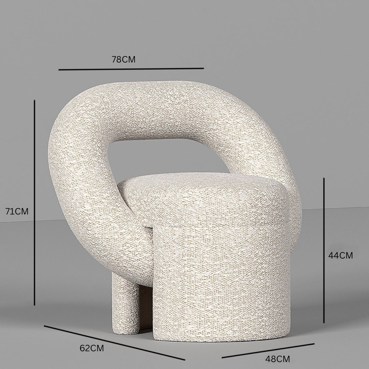 Ring Armchair – Off-White Bouclé